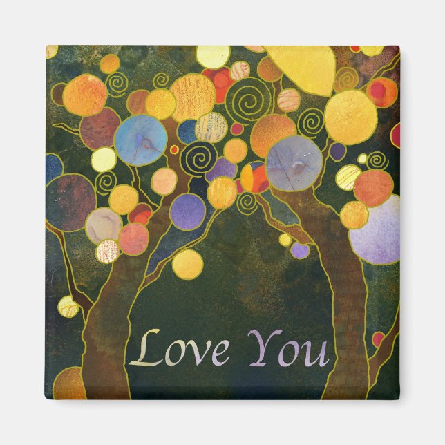 Aimant L'amour rustique Les arbres vous aiment (Devant)