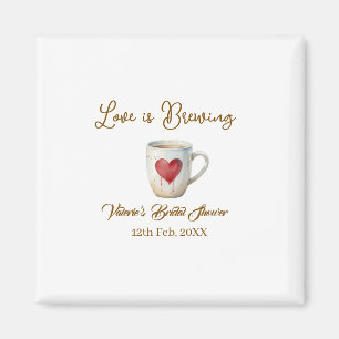Aimant L'amour se prépare tasse à café blanche cœur maria