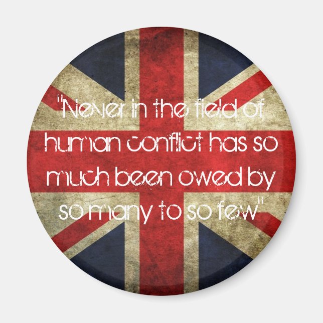 Aimant Lampe du drapeau de l'Union de Churchill (Devant)