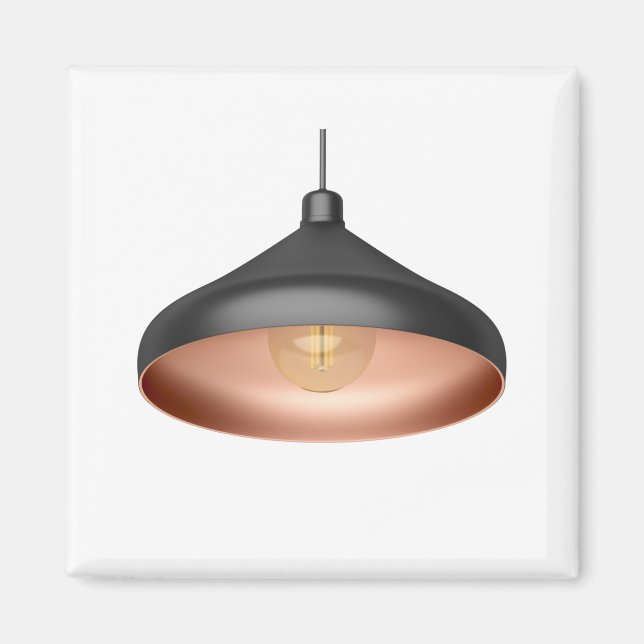 Aimant Lampe pendentif moderne avec ampoule LED (Devant)