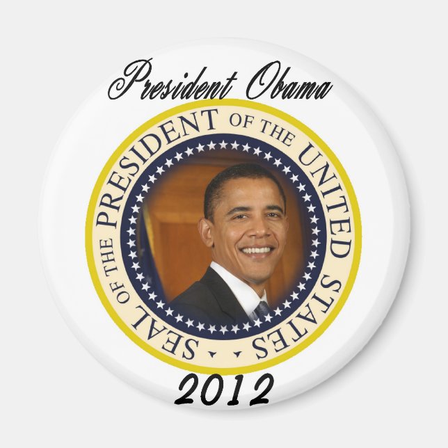 Aimant Lancement de la campagne du président Obama 2012 (Devant)