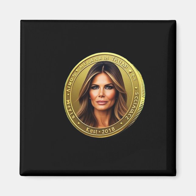 Aimant Lancement de la monnaie Trump et Melania Meme Coin (Devant)