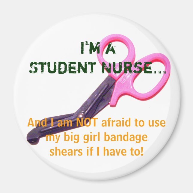 Aimant Lances à bandage rose chaud soins infirmiers (Devant)