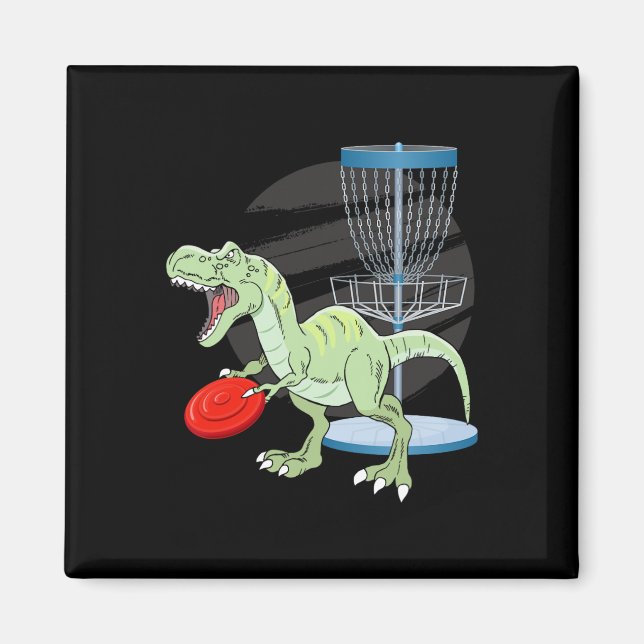 Aimant Lanceur Récréatif de Dinosaure T Rex Frisbee Dino  (Devant)