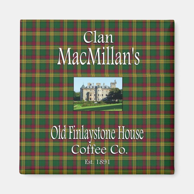 Aimant L'ancienne Finlaystone House Coffee Co de Clan Mac (Devant)
