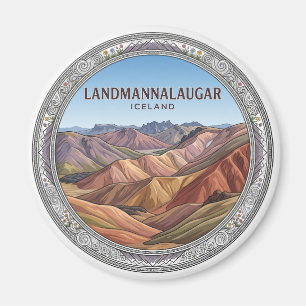 Aimant Landmannalaugar Vondugil Rainbow Ridge Hella