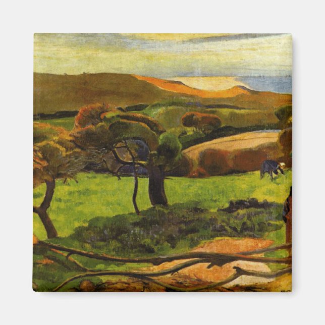 Aimant Landscape From Bretagne by Paul Gauguin (Devant)