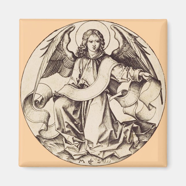 Aimant L'Ange de saint Matthieu - Symbole de l'art raffin (Devant)