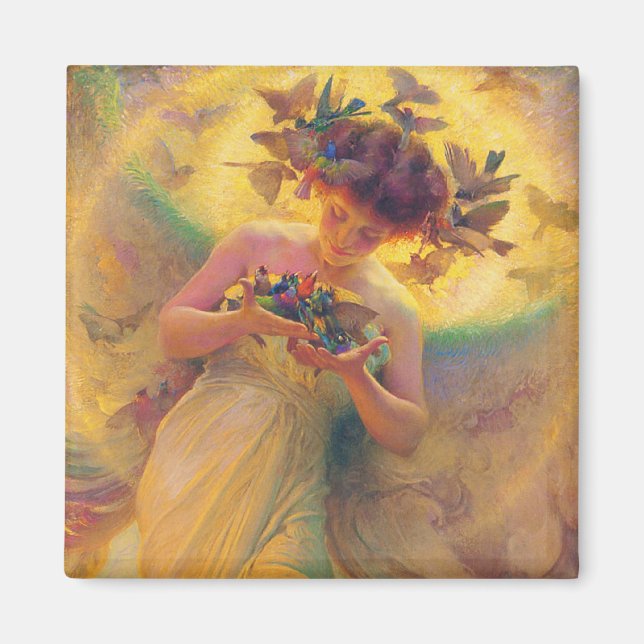 Aimant L'Ange des Oiseaux Franz Dvorak 1910 (Devant)