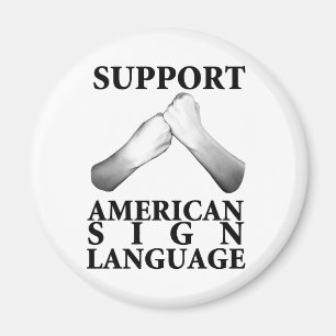 Aimant Langue des signes américaine de soutien (arrière