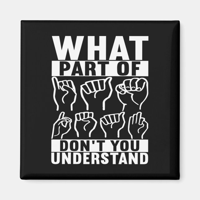 Aimant Langue des signes américaine Sensibilisation des s (Devant)