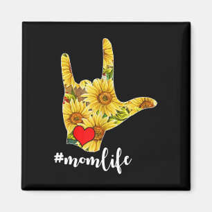 Aimant Langue des signes de sensibilisation Tournesol Je