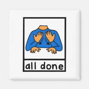 Aimant Langue des signes Tout fait Orthophonie Aac Sped T