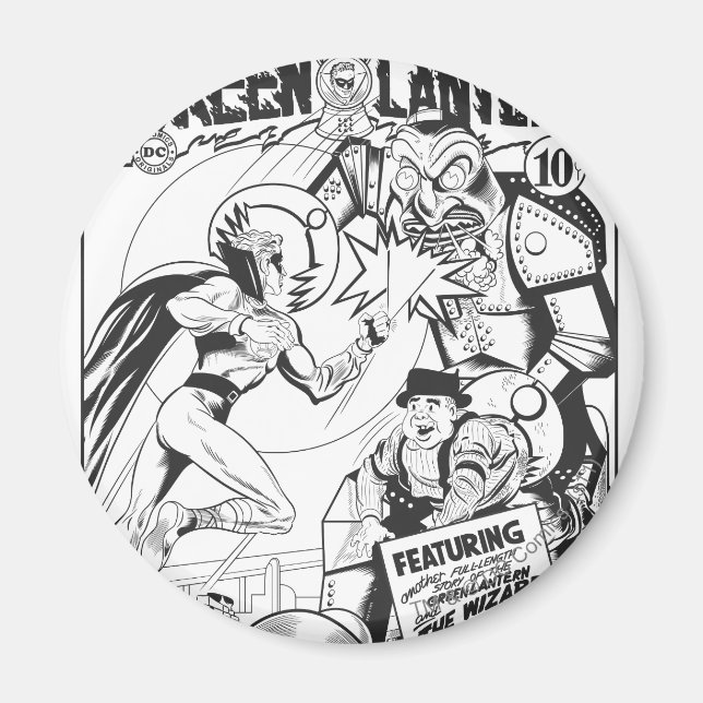 Aimant Lanterne verte contre l'Assistant des Odds, Noir e (Devant)