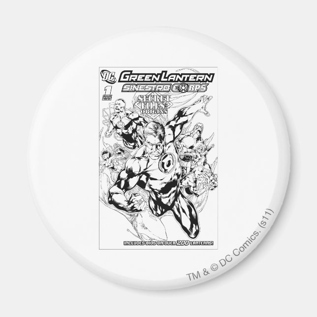 Aimant Lanterne verte - Couverture secrète des fichiers e (Devant)