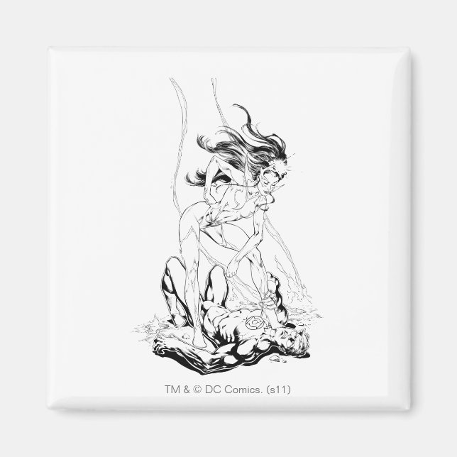 Aimant Lanterne verte et saphir étoile (Devant)