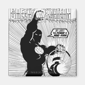 Aimant Lanterne verte - Lanterne brillante, noire et blan