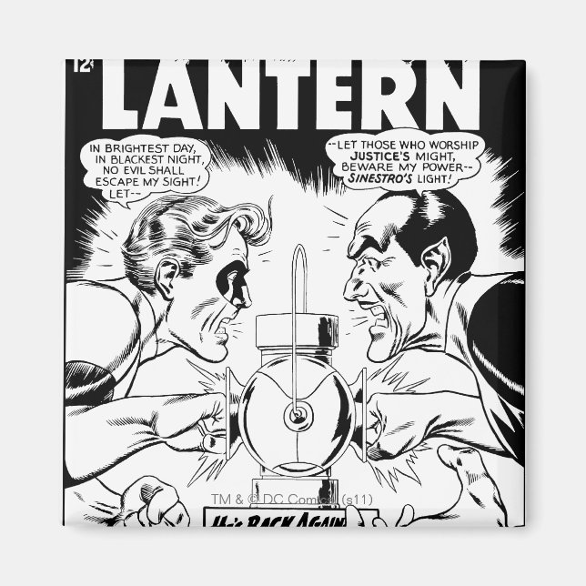Aimant Lanterne verte vs Sinestro, noir et blanc (Devant)