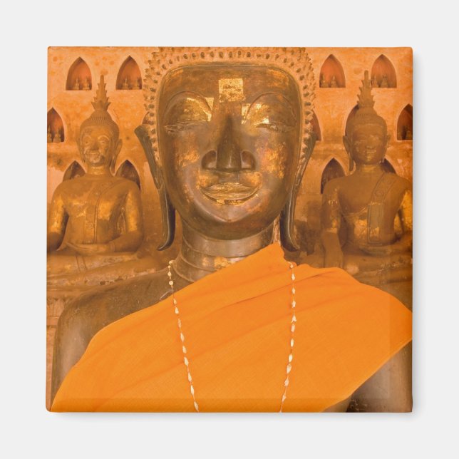 Aimant Laos, Vientiane, l'une des 6840 images de Bouddha  (Devant)