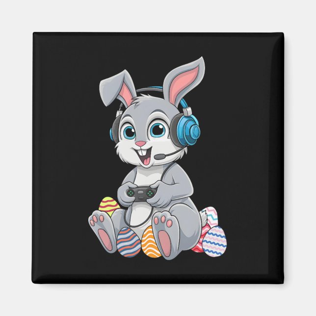 Aimant Lapin de jeu vidéo œuf de Pâques garçons hommes en (Devant)