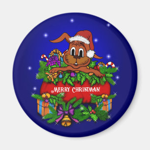 Aimant Lapin de Noël