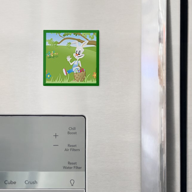 Aimant Lapin de Pâques avec oeufs (In situ (réfrigérateur))