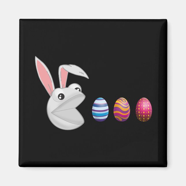 Aimant Lapin de Pâques Chasse aux œufs (Devant)