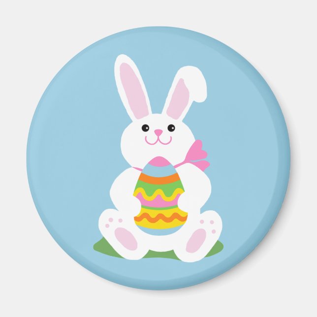 Aimant Lapin de Pâques | Chasse aux oeufs (Devant)
