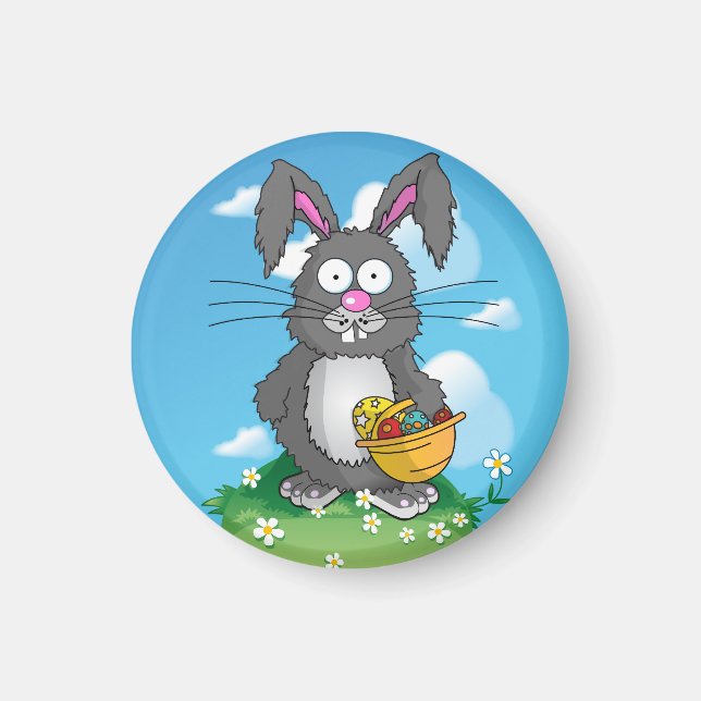 Aimant Lapin de Pâques débraillé (Devant)