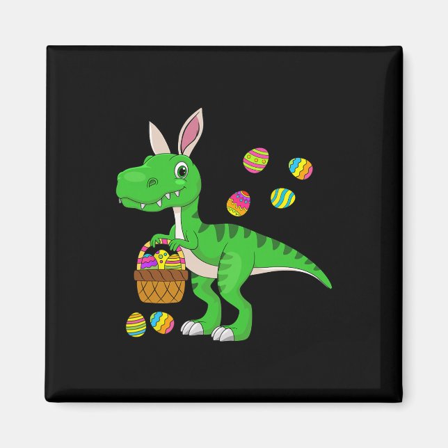 Aimant Lapin de Pâques dinosaure oreilles Pâques Sket Stu (Devant)