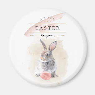 Aimant Lapin de Pâques élégant   Joyeux aquarelle de Pâqu