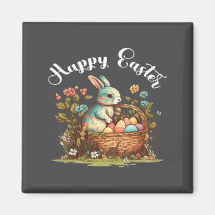 Aimant Lapin de Pâques Joyeuse journée de Pâques Pâques