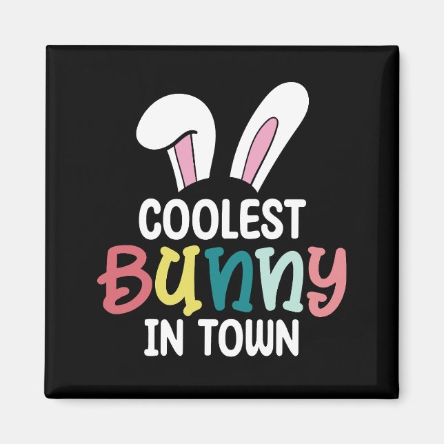 Aimant Lapin de Pâques le plus cool de la ville (Devant)