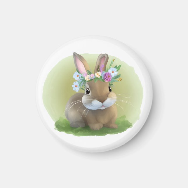 Aimant Lapin de Pâques mignon pour une humeur positive  (Devant)