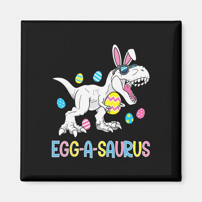 Aimant Lapin de Pâques Oeuf de Dinosaure A Saurus Trex En (Devant)