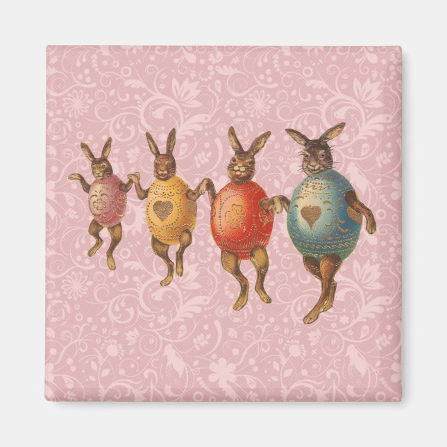 Aimant Lapin de Pâques Œufs Dansants (Devant)
