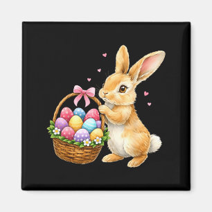 Aimant Lapin de Pâques oeufs panier lapin mignon hommes