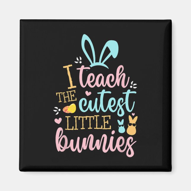 Aimant Lapin de Pâques Professeur Oreilles de Lapin Oeufs (Devant)