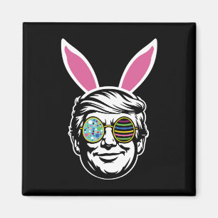 Aimant Lapin de Pâques Trump Joyeuses Pâques Chasse aux œ
