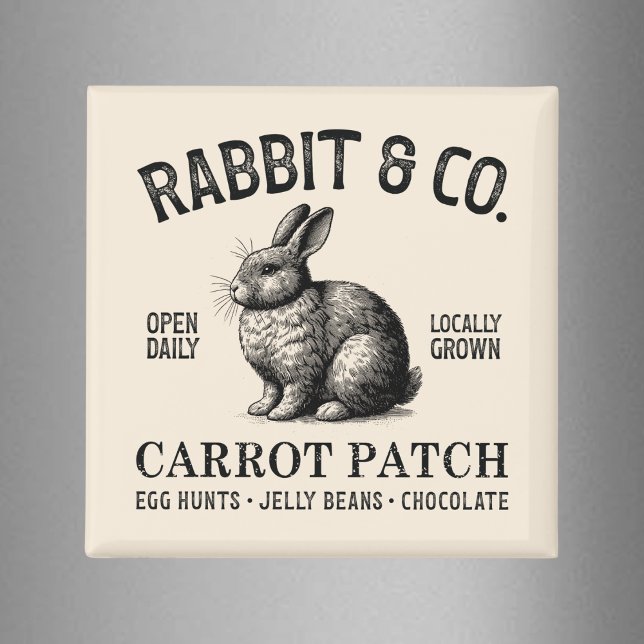 Aimant Lapin de Pâques vintage  (Créateur téléchargé)
