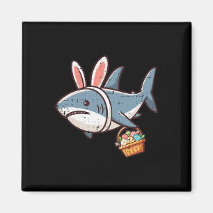 Aimant Lapin de requin Oeufs de Pâques Funny Chasse Fille