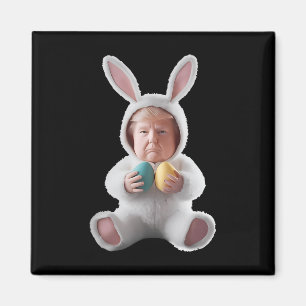 Aimant Lapin drôle de Pâques Trump Meme Joyeux jour de Pâ