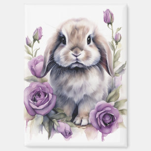 Aimant Lapin Lapin Gagné Lop Rose Violet