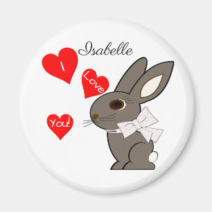 Aimant Lapin Lapin "Je T'Aime !"