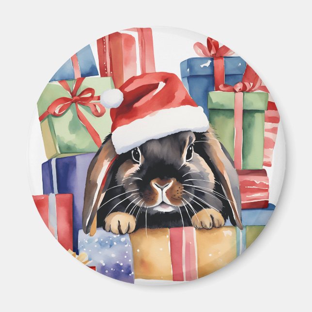 Aimant Lapin Lapin Lapin Lop Noël (Devant)