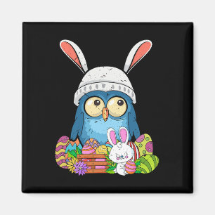 Aimant Lapin Oreilles de Hibou Bunny Oeufs de Pâques Chas