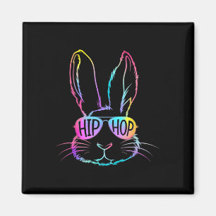 Aimant Lapin Tie Dye de Pâques Lunettes Hip Hop Hommes Fe