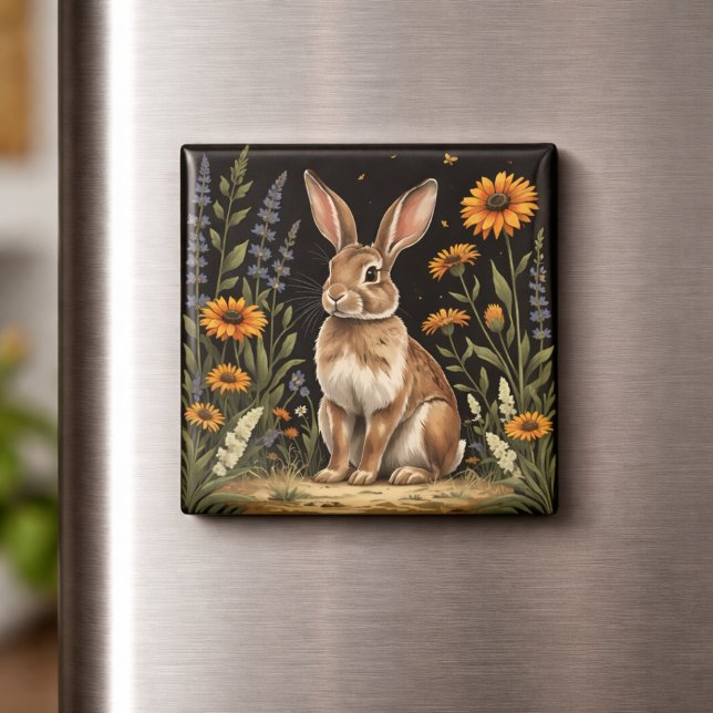 Aimant Lapin Vintage  (Créateur téléchargé)