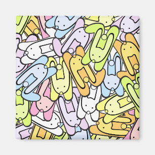 Aimant lapins de couleur