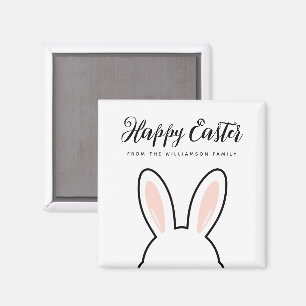 Aimant Lapins Mignons Minimalistes Personnalisés Joyeuses